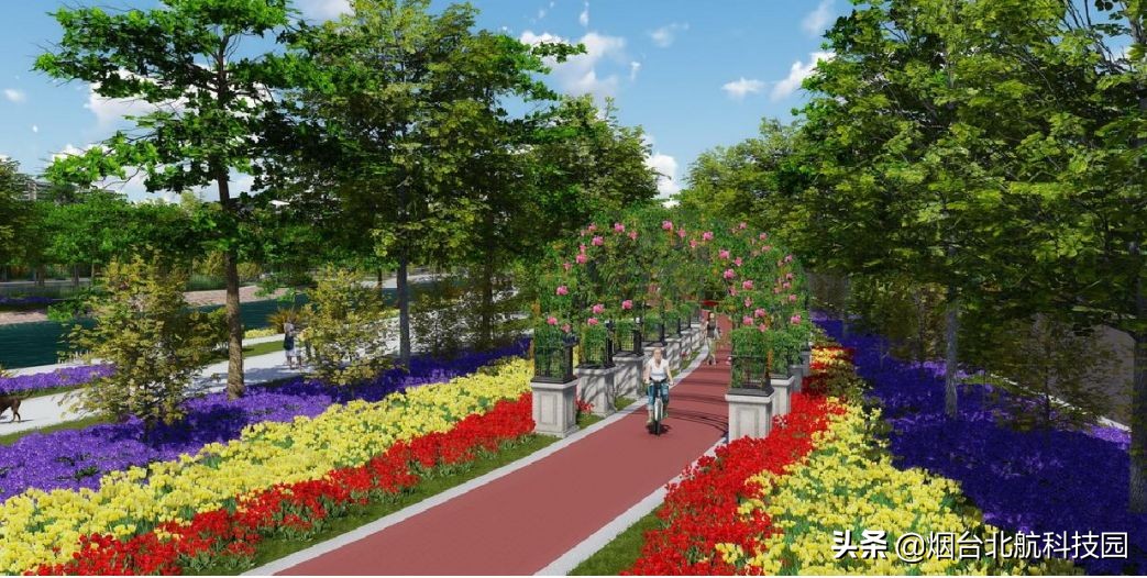 福山区夹河夜景,烟台福山区风景区