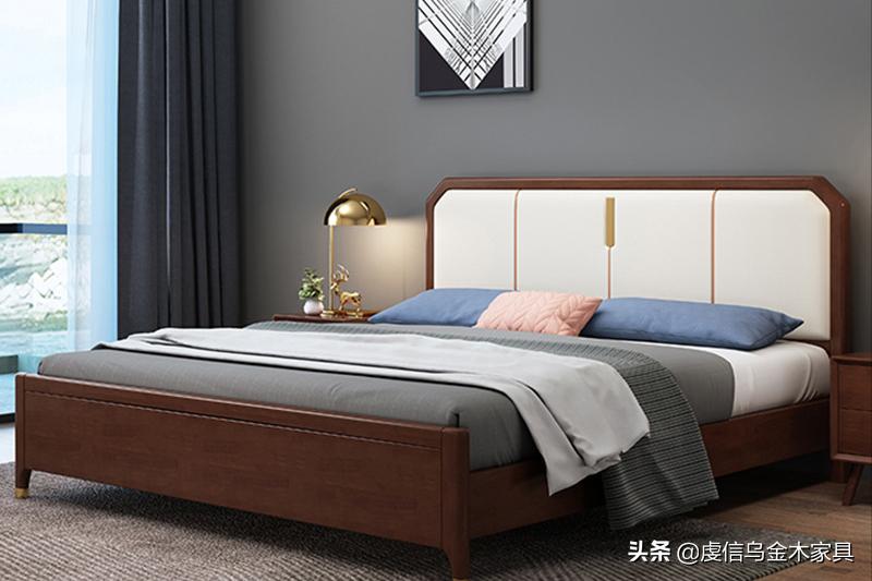 新中式全屋效果图胡桃木书柜,新中式实木沙发床胡桃木