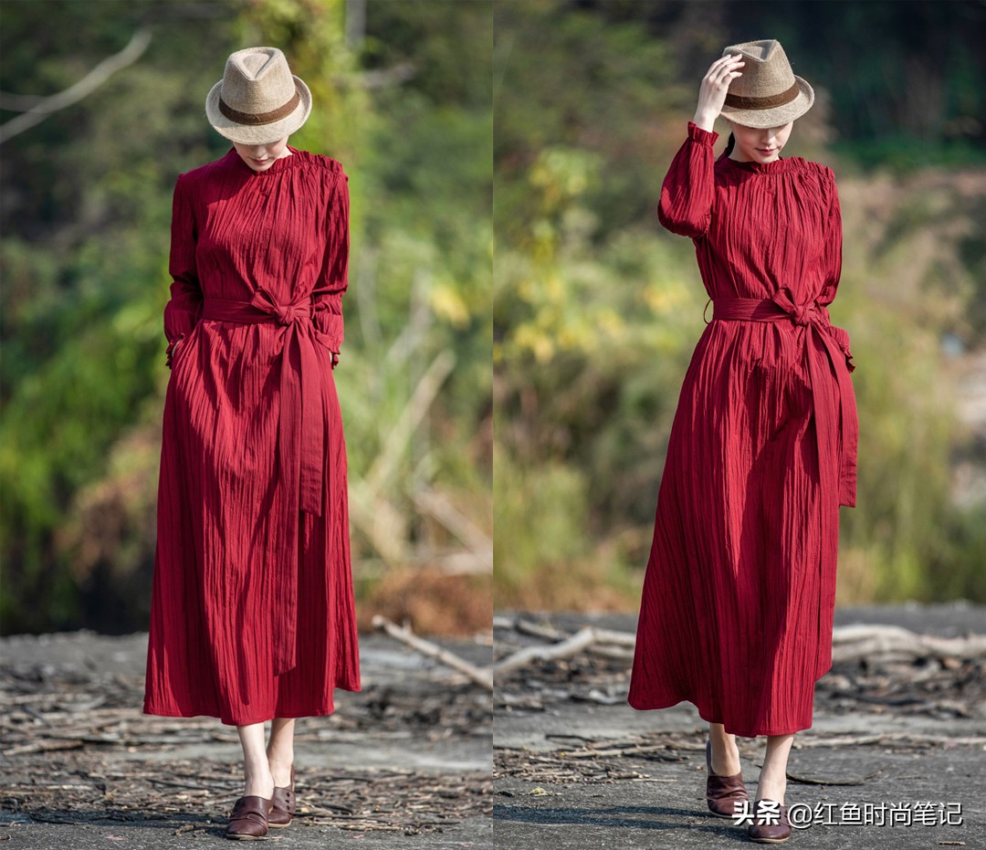 生活复杂才要穿得简单,这10套宽松舒服的棉麻风裙子,显气质