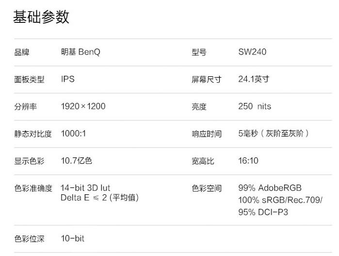 明基sw240的10bit是原生的吗,明基sw240显示器偏绿