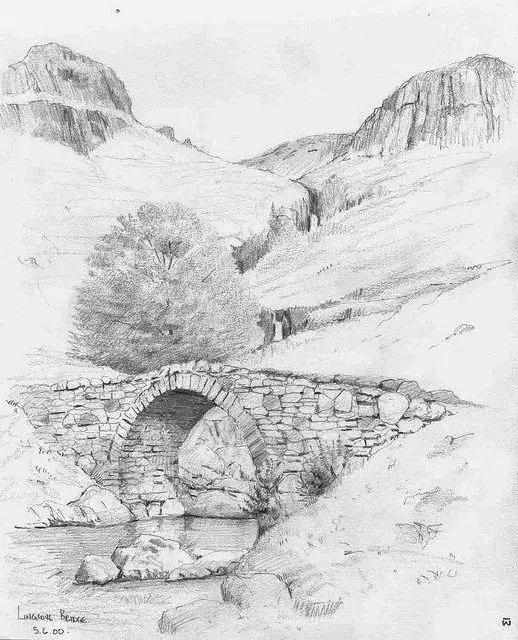 40张经典素描风景图快拿去临摹吧,最好看的素描风景图片