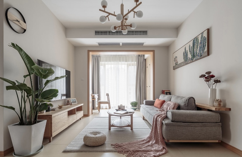 88平原木风格装修效果图,日式简约原木风院子