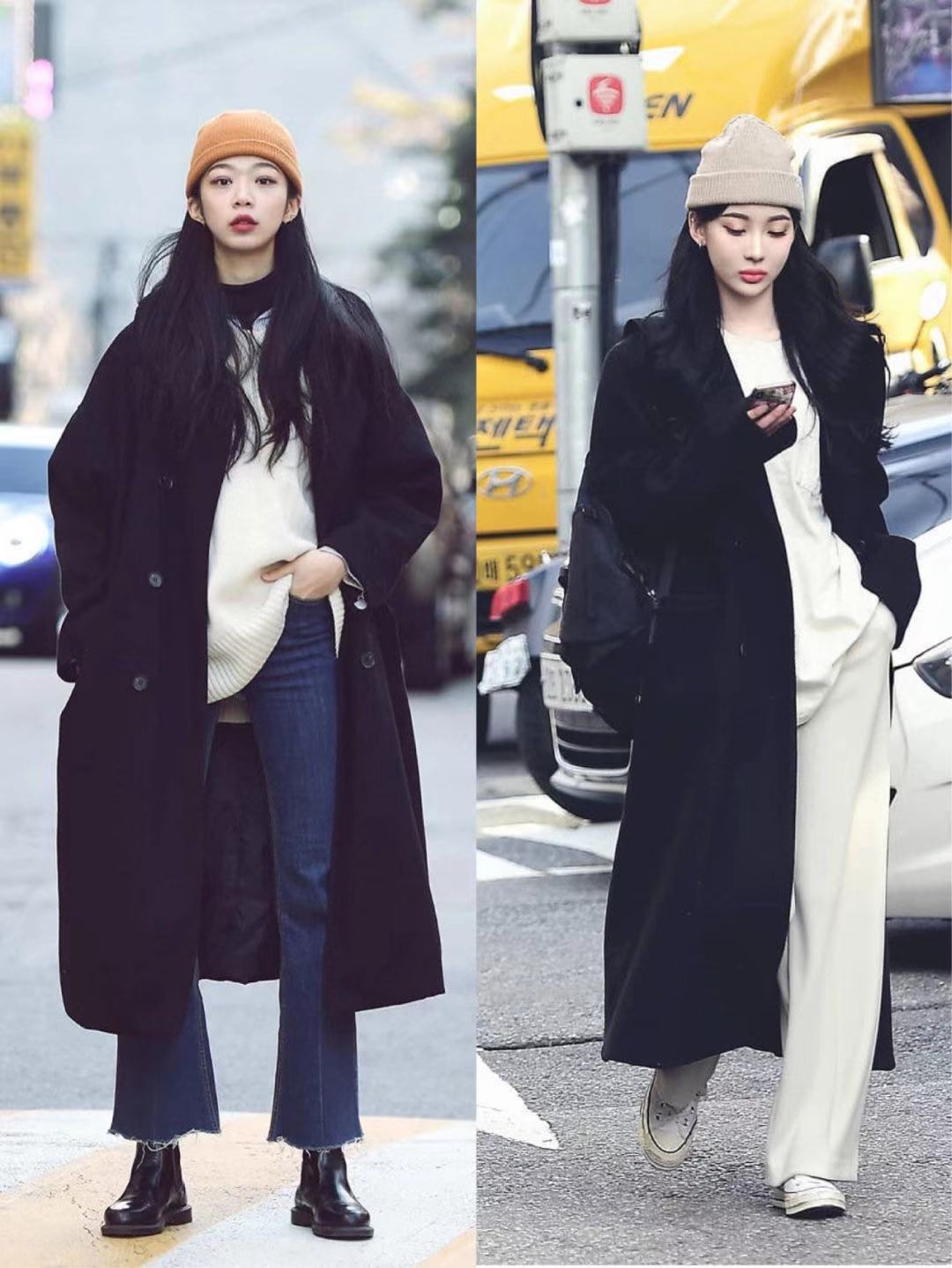 很有冬日韩系穿搭韵味,简约耐看的韩系秋冬穿搭范本