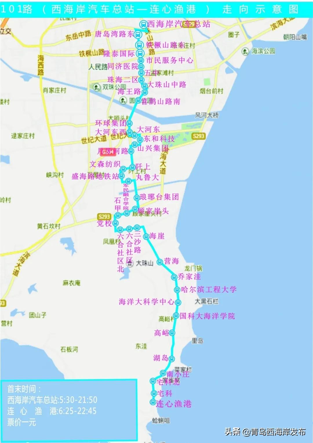 西海岸新区两条公交线临时调流,西海岸公交调整时间表