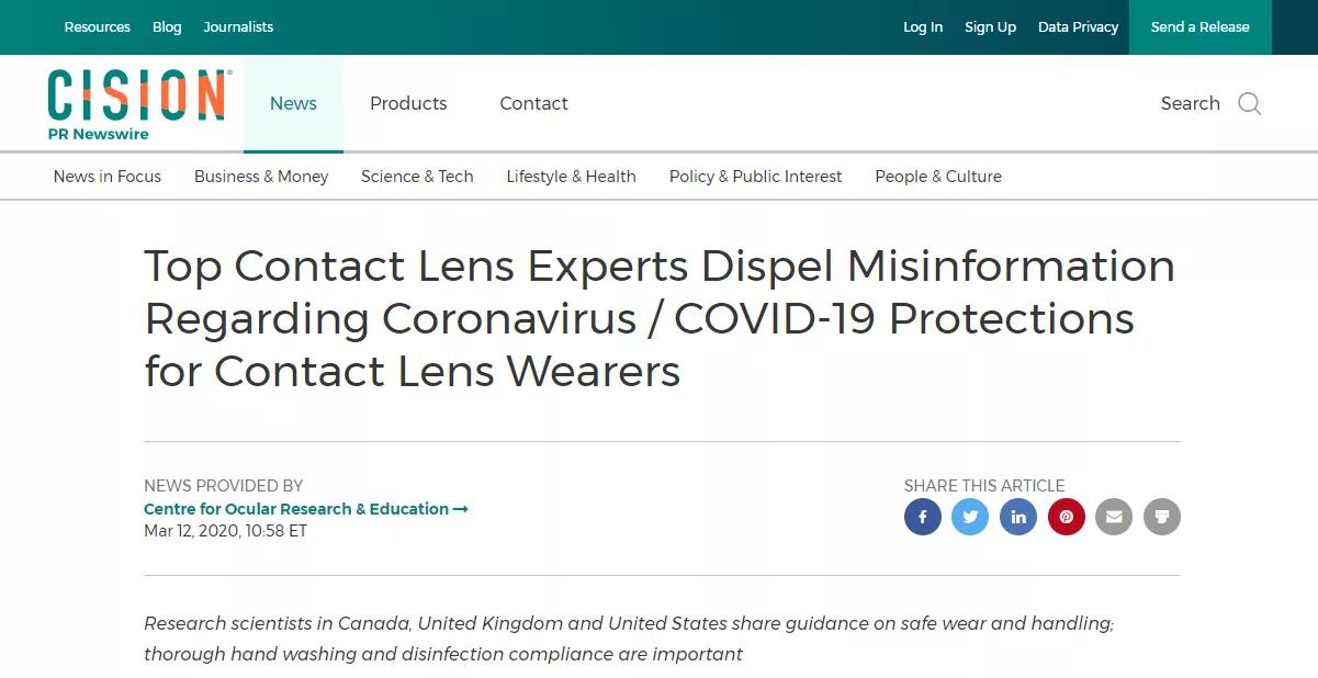 角膜塑形镜受疫情影响,国外角膜塑形镜佩戴要求