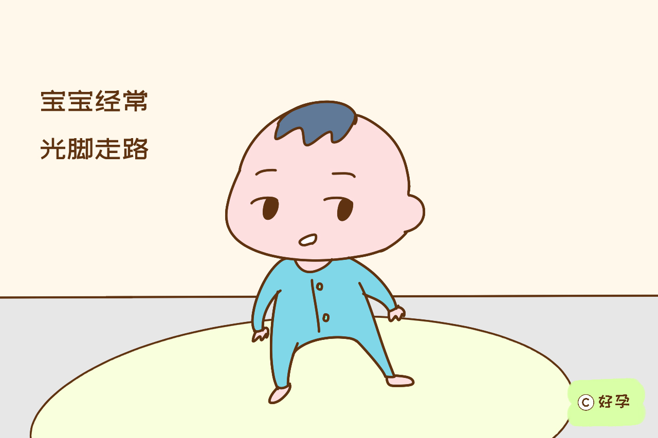 宝宝爱脱了鞋袜光脚跑是为什么,怎么解决宝宝光脚走路