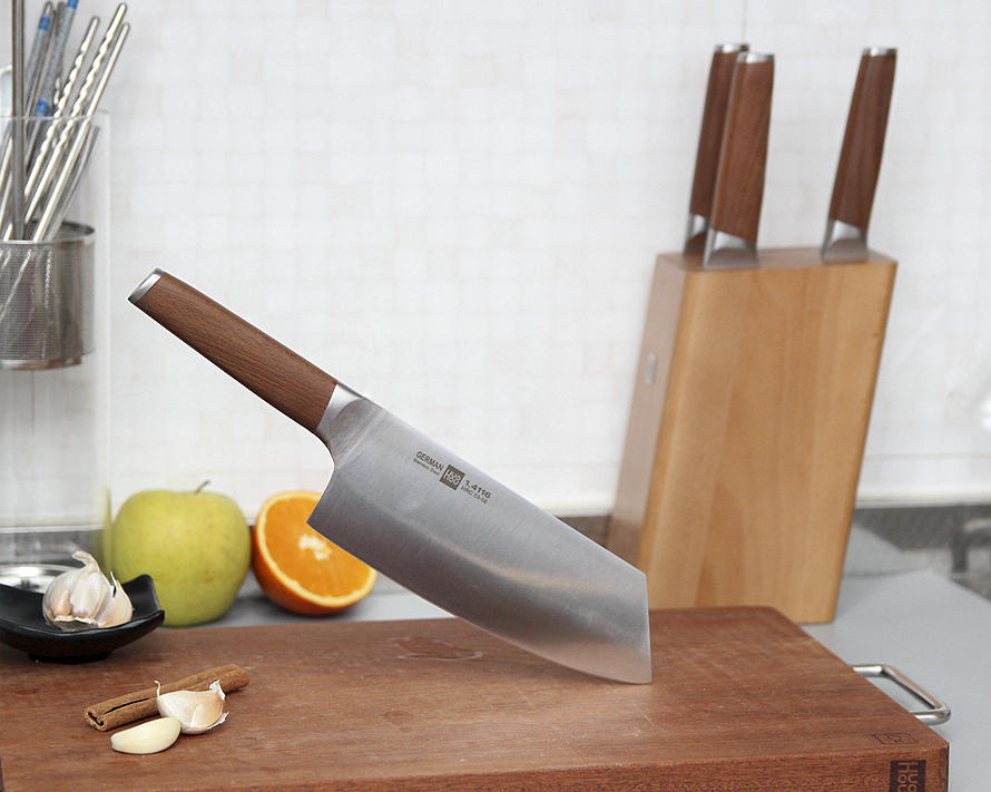 德国钼钒钢家用七件套切菜刀,德国高颜值不锈钢刀具