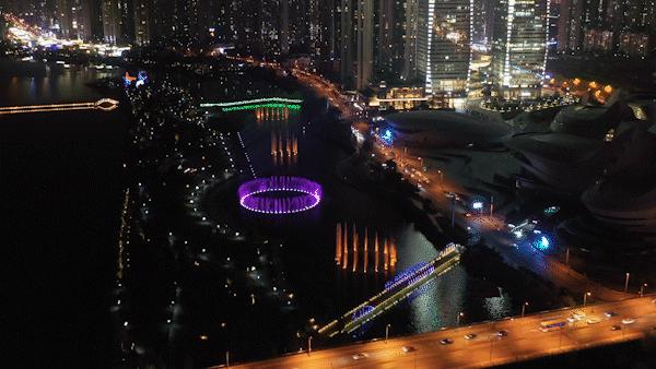 长沙梅溪湖彩色音乐喷泉,长沙梅溪湖大型音乐喷泉