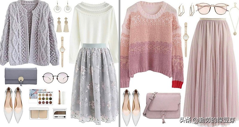 搭配针织衫半身裙秋冬款,宽松针织衫半身裙怎么搭外套