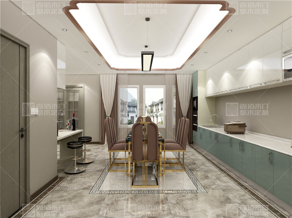 大宅新中式全案设计整木定制,高端原木全屋定制实景图