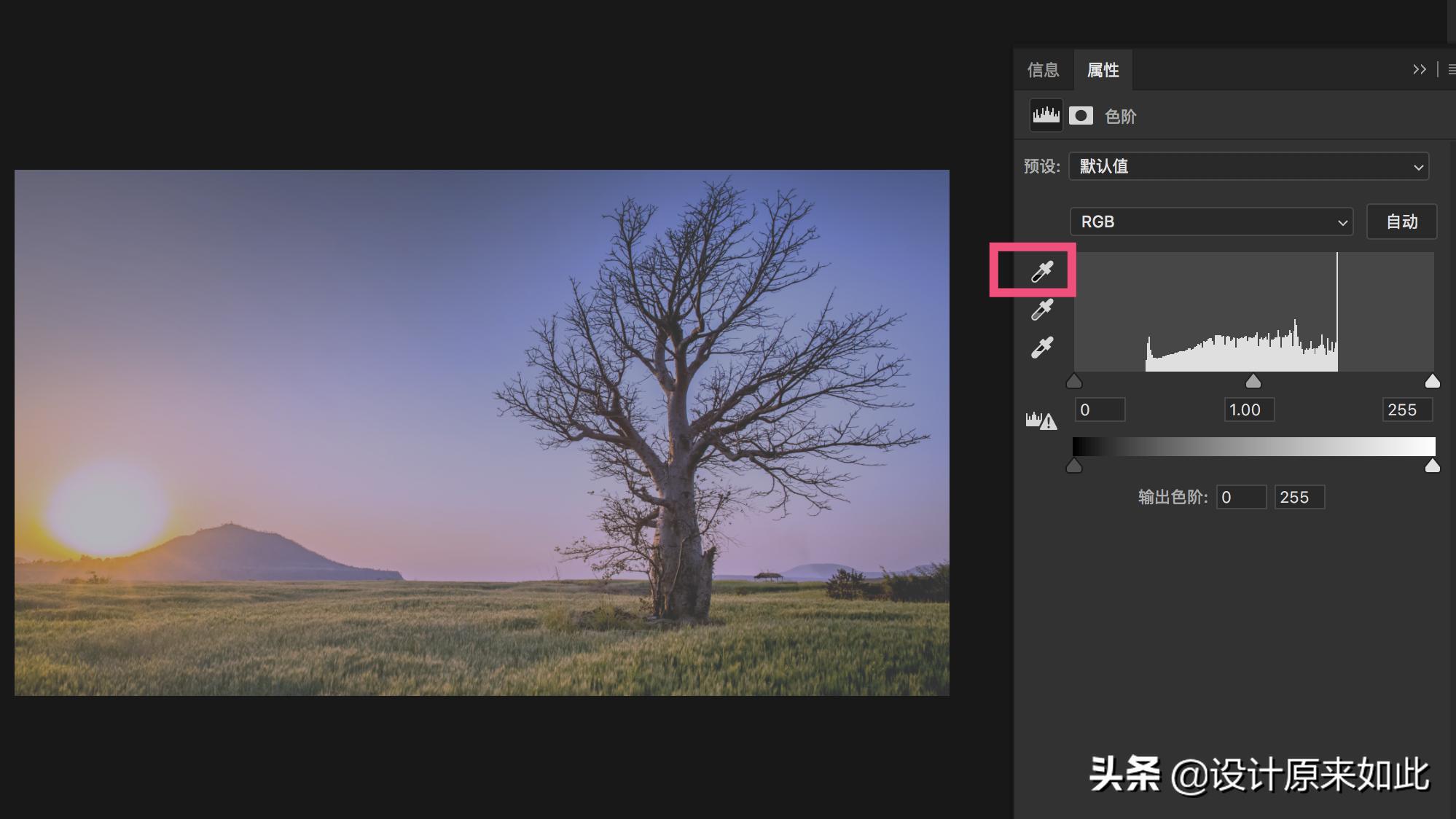 色阶工具怎么调整图片,ps文字色阶调色教程
