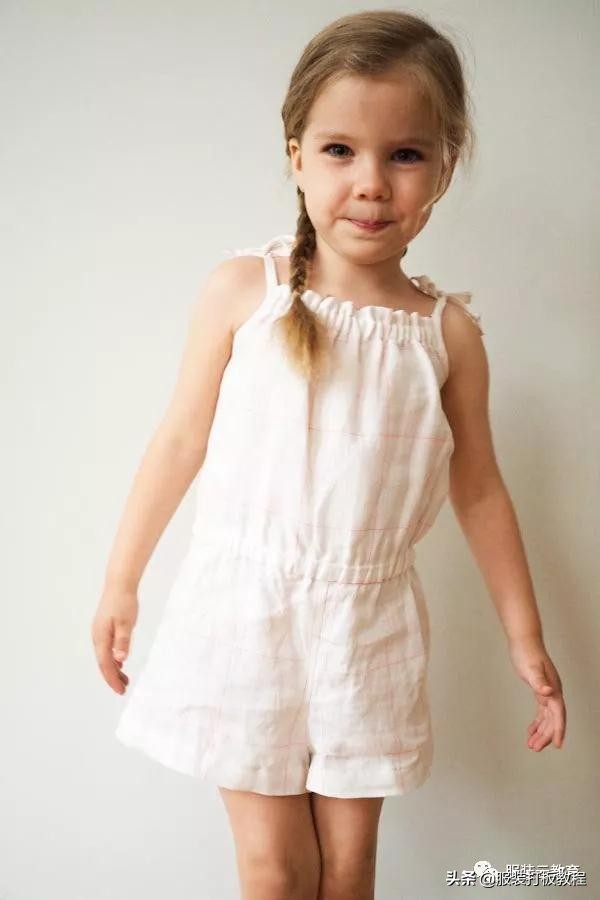 儿童连体衣裁剪制作,童装连衣裙制作裁剪样片