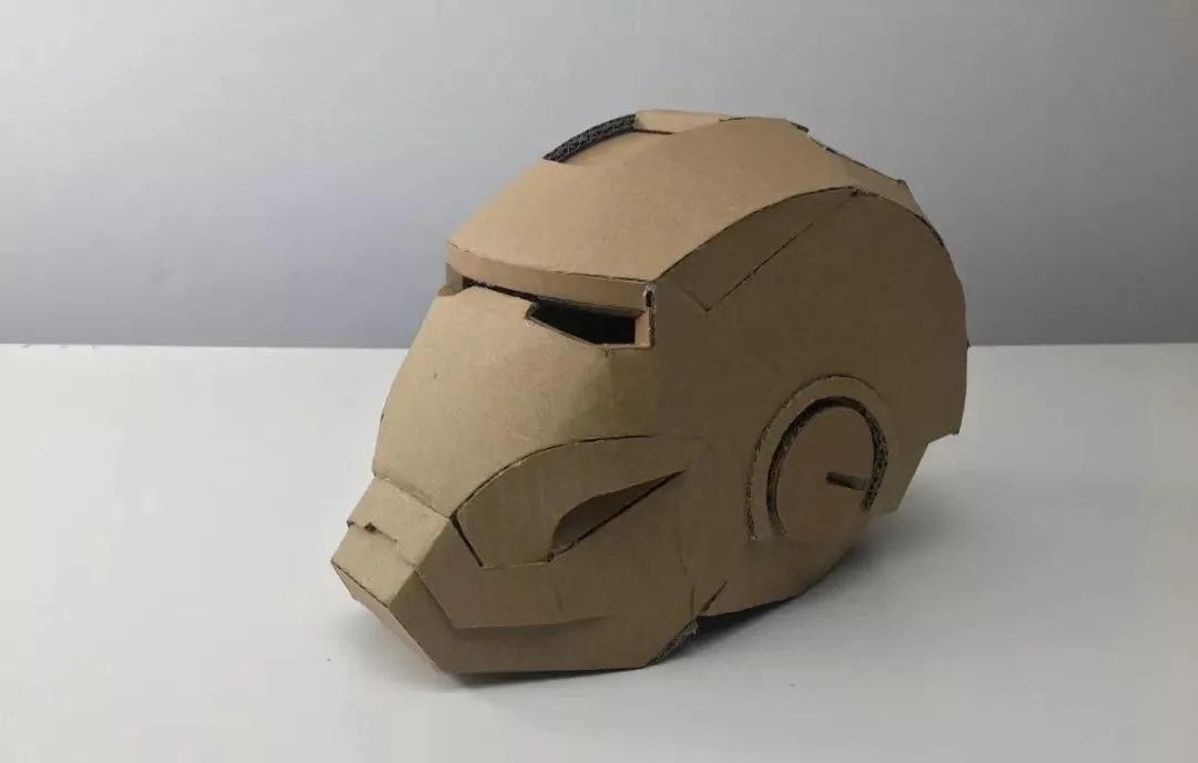 钢铁侠头盔纸板教程,钢铁侠头盔用纸箱做
