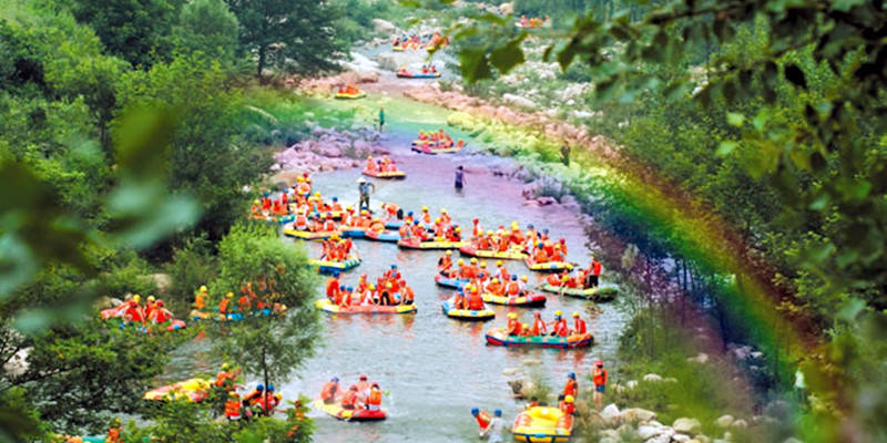 尧山免费玩水,尧山几个漂流区