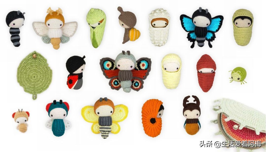 小蝴蝶简单钩织,蝴蝶的钩针编织视频教程