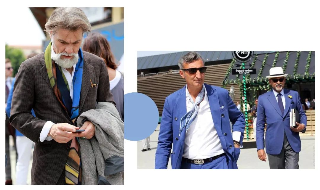 女士必备的几款丝巾,大妈拍照丝巾标配