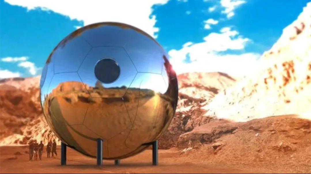 球形之家「玫瑰」由铝和回收塑料制造