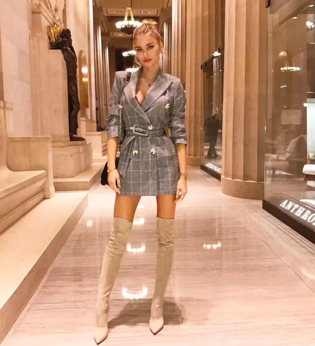 英伦袜靴穿搭裙子,袜靴穿搭新款