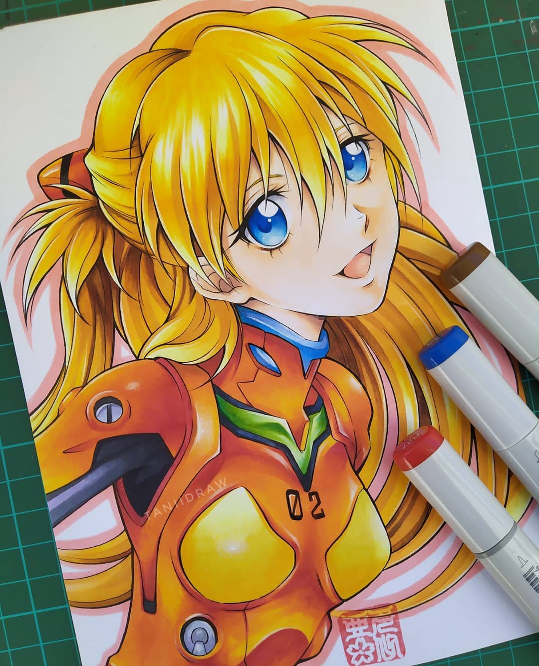 动漫60色马克笔画可爱动漫人物,touchmark马克笔手绘动漫