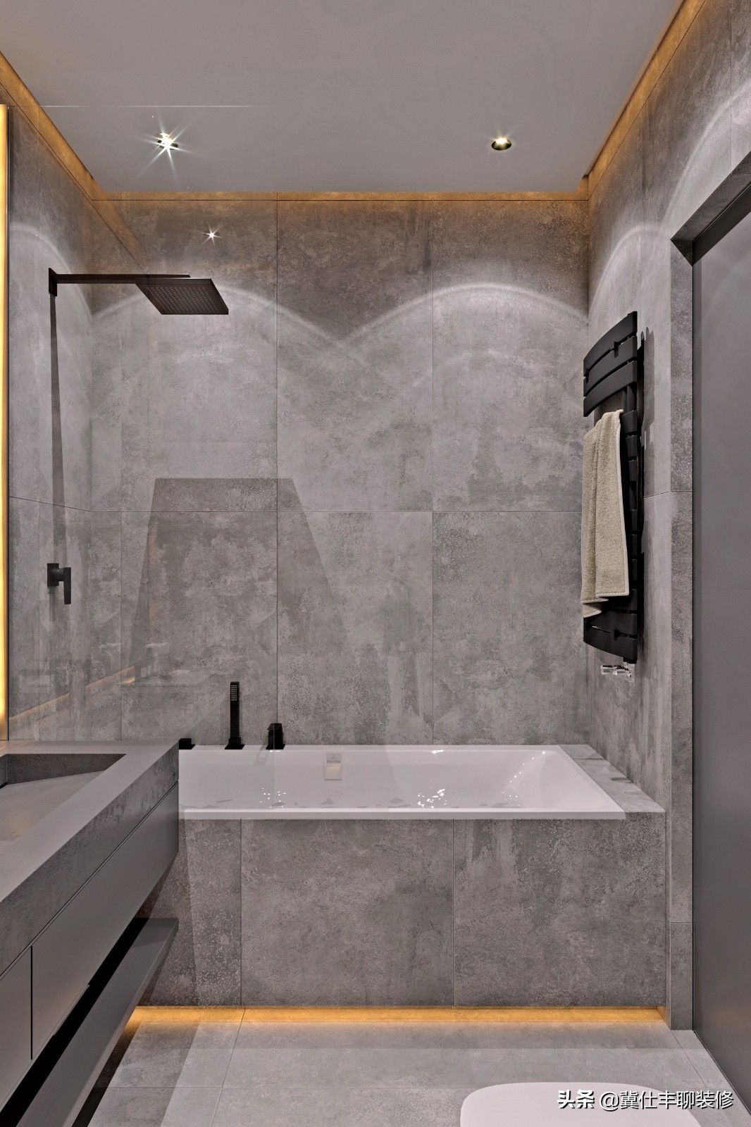 整套灯具效果图,射灯和磁吸轨道灯设计效果图