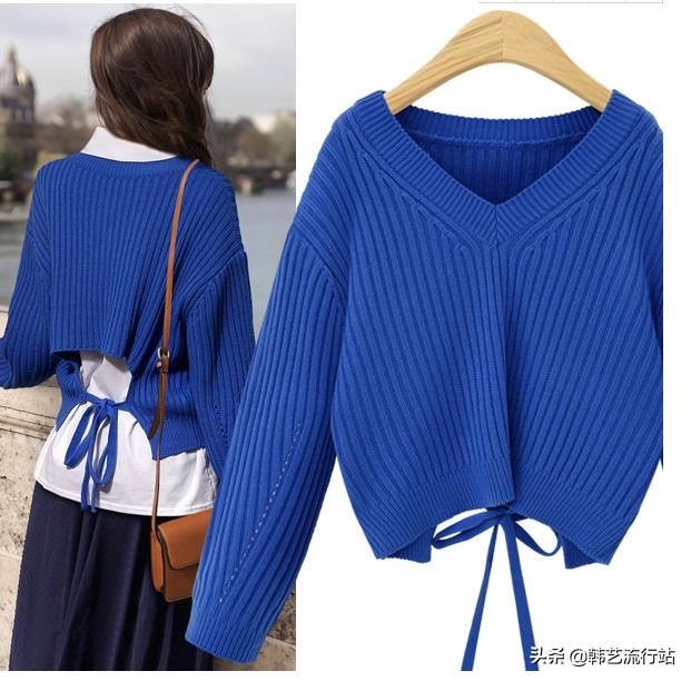 韩版穿搭女装高级感春,女装毛衣新款韩风搭配