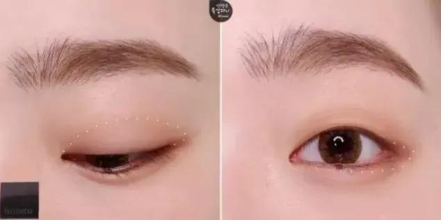 眼影画法新手肿眼泡单眼皮overtake,单眼皮肿眼泡也适用的液体眼影