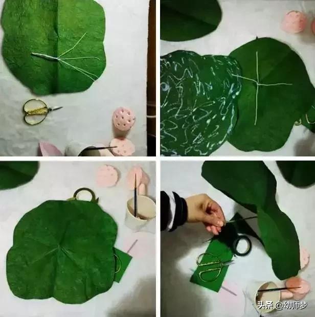 半成品荷花睡莲手工材料包,荷花睡莲水池制作