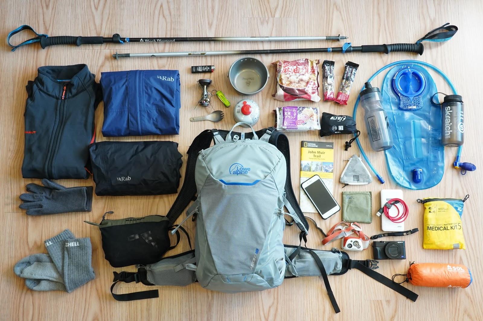 单日轻装徒步包,野外徒步的装备