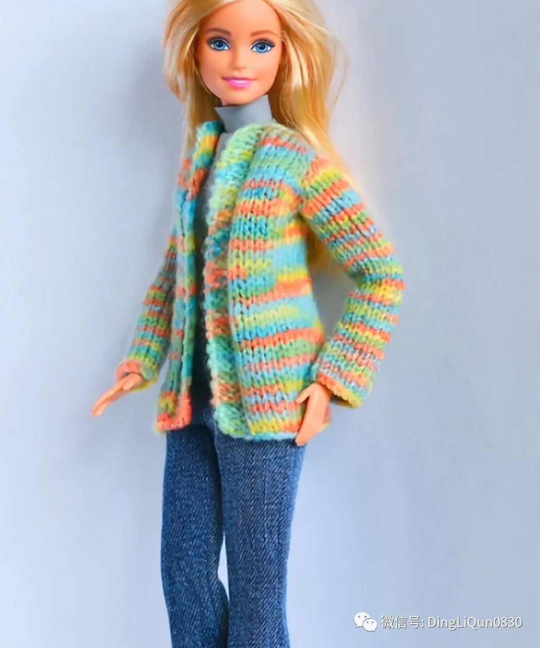 毛线编织芭比娃娃连衣裙图解,手工编织娃娃裙