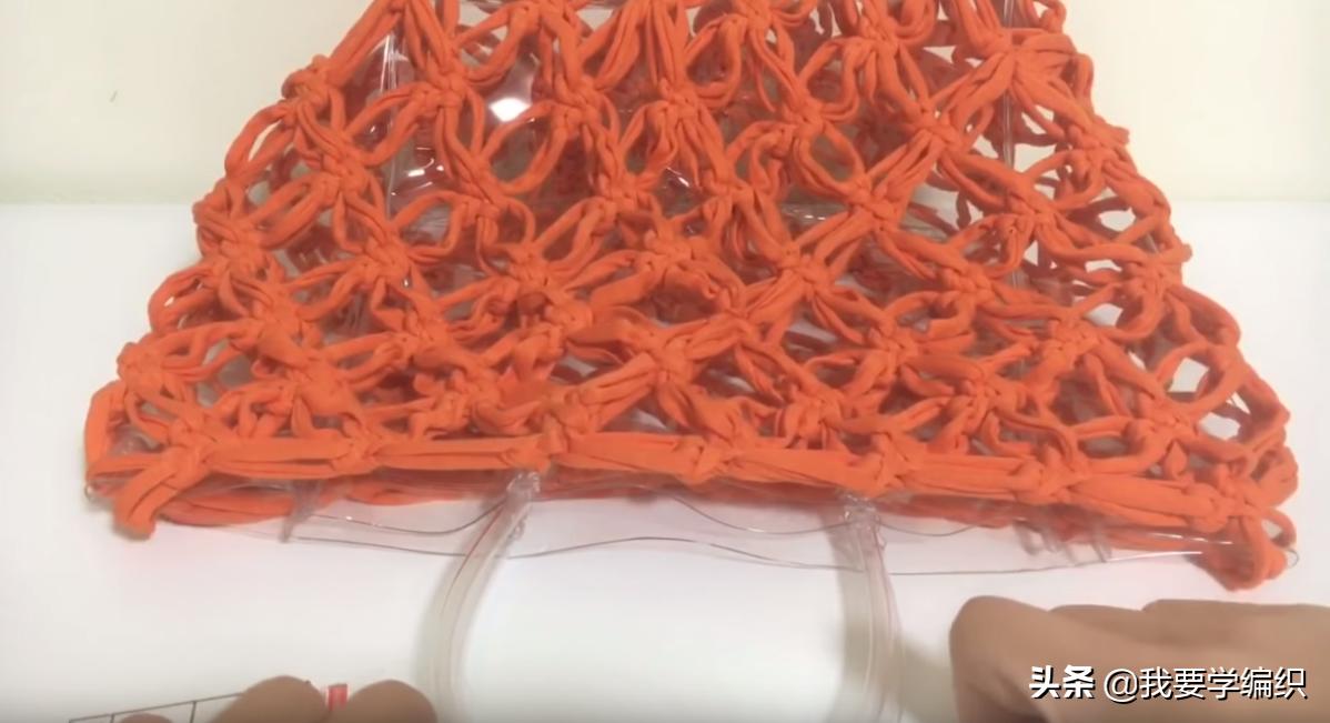 钩针花边袋,手提袋的钩织方法