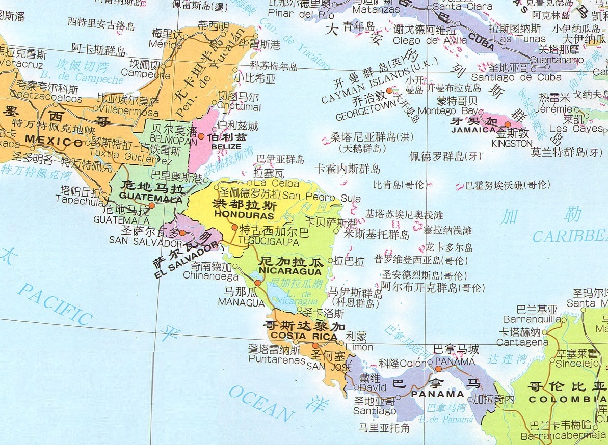 中美洲是属于南美洲还是北美洲,中美洲南美洲北美洲怎么划分