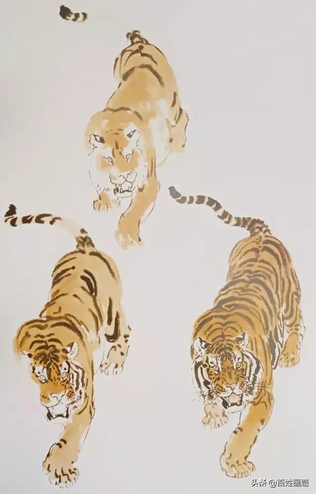 老虎简单写意,写意老虎图片