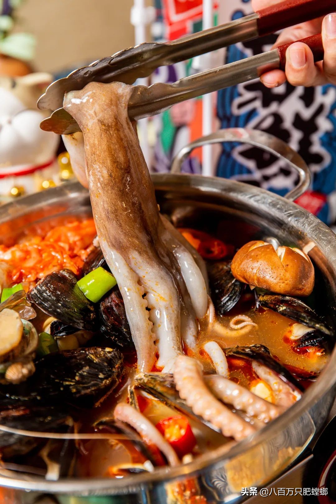 章鱼火锅日式,会动的章鱼海鲜火锅