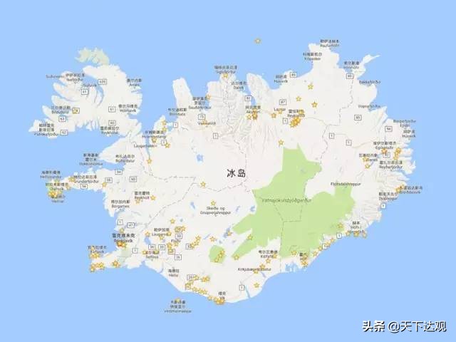 冰岛｜北大西洋中的一个岛国，人口约为34万，首都是雷克雅未克