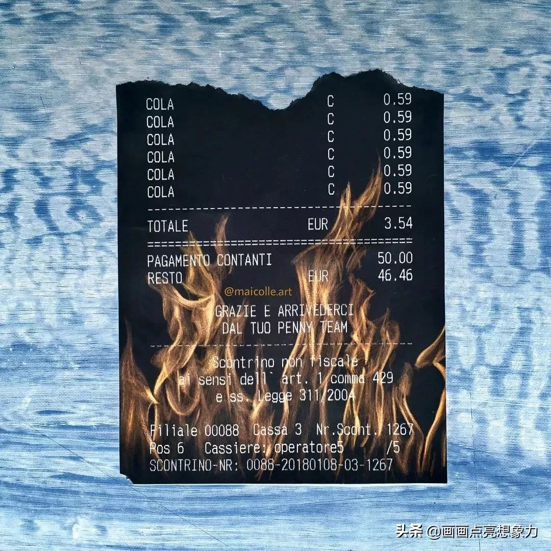 购物小票居然秒变名画?果然是天才少年的神操作