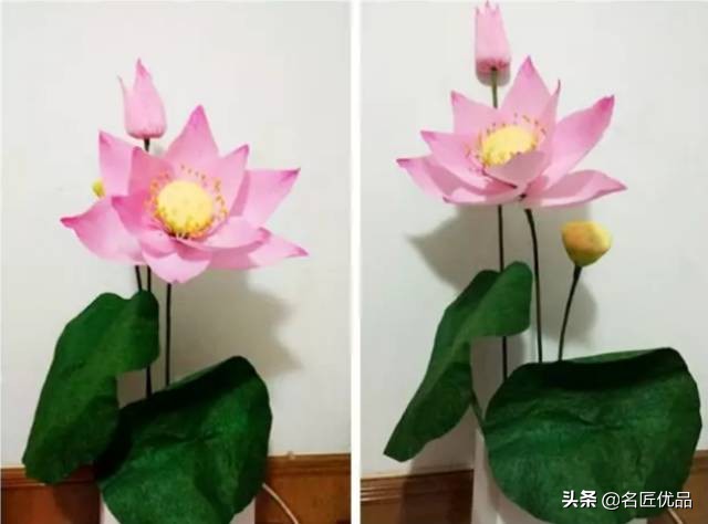 手工制作荷花睡莲,夏天的荷花手工小朋友