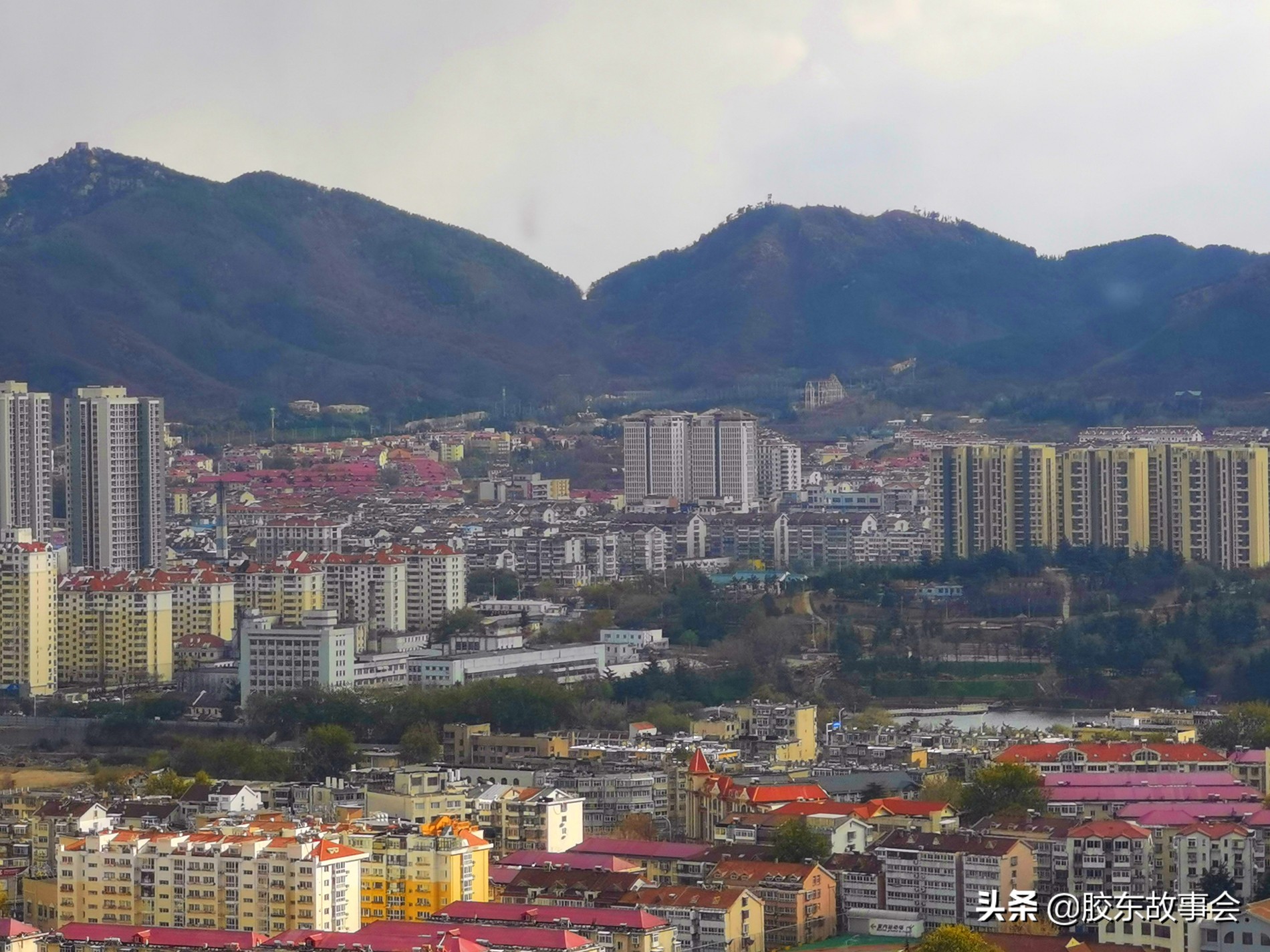 俯视烟台莱山区,烟台芝罘区俯瞰图