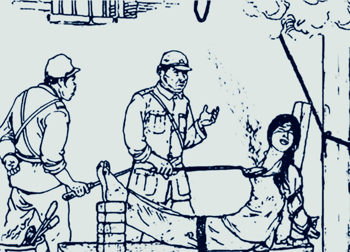 民间故事:鬼子上门要花姑娘,老爷不肯交死了,躲着的家丁怒了