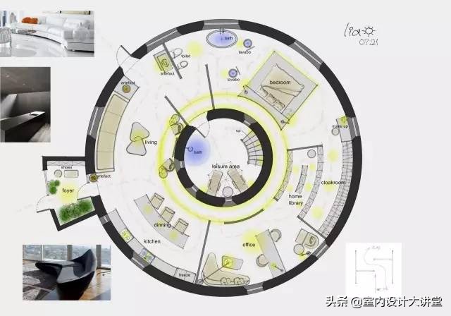 圆户型的多种设计方案,经典90方户型平面设计方案