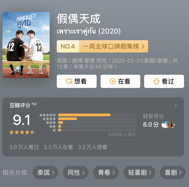 齁甜的泰剧最后一部太着魔,豆瓣评分高泰国电影