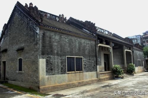 典型岭南庭院风格的青砖建筑，省级*物文**，广东省广州刘氏家庙