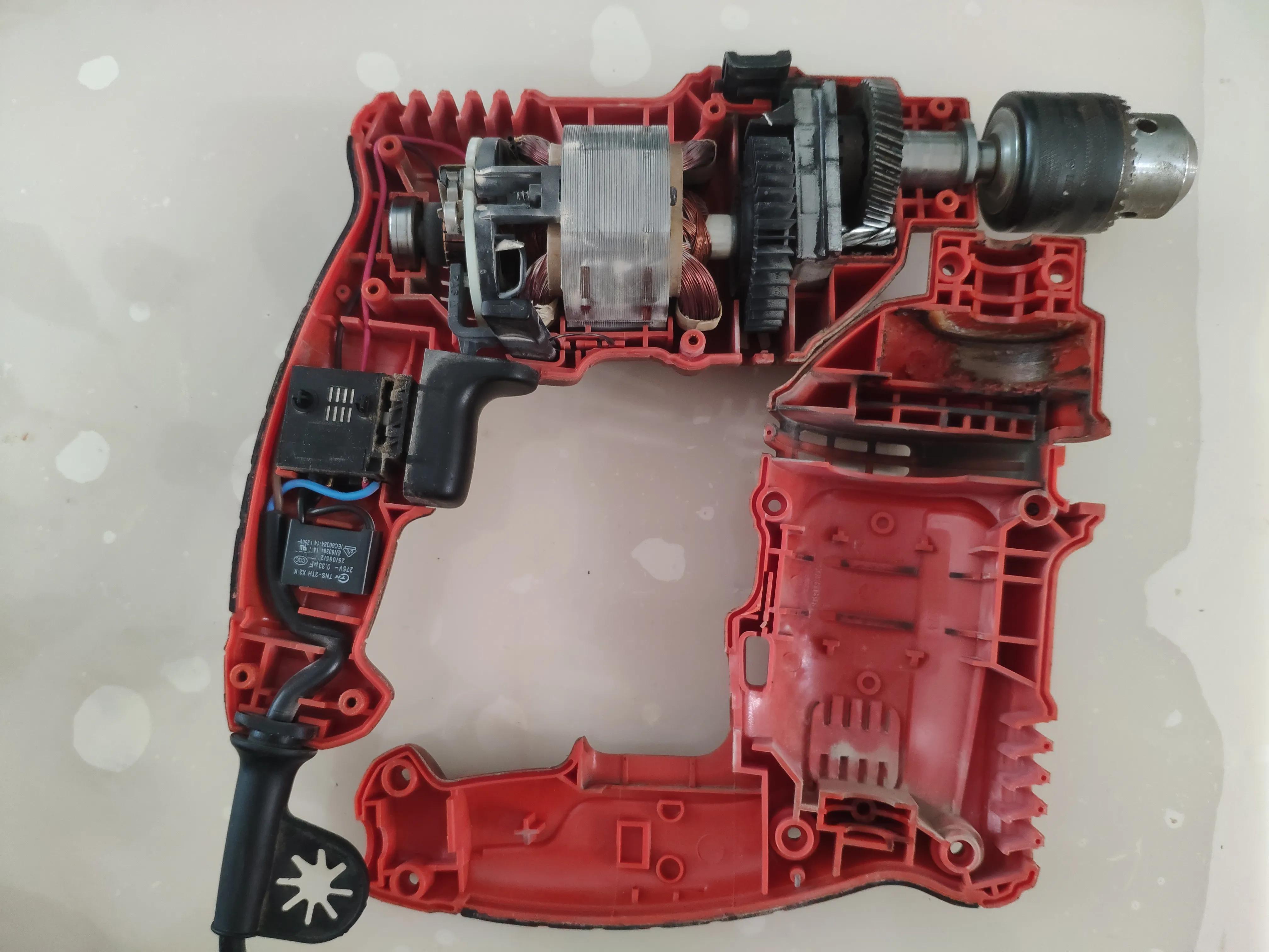 博大冲击钻电钻拆解,无刷冲击电钻拆解安装