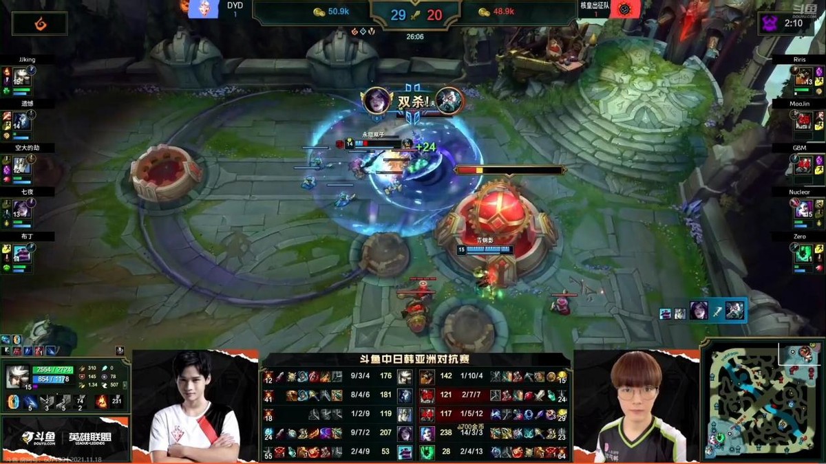 lol中韩王者对抗,jjking剑姬打theshy鳄鱼