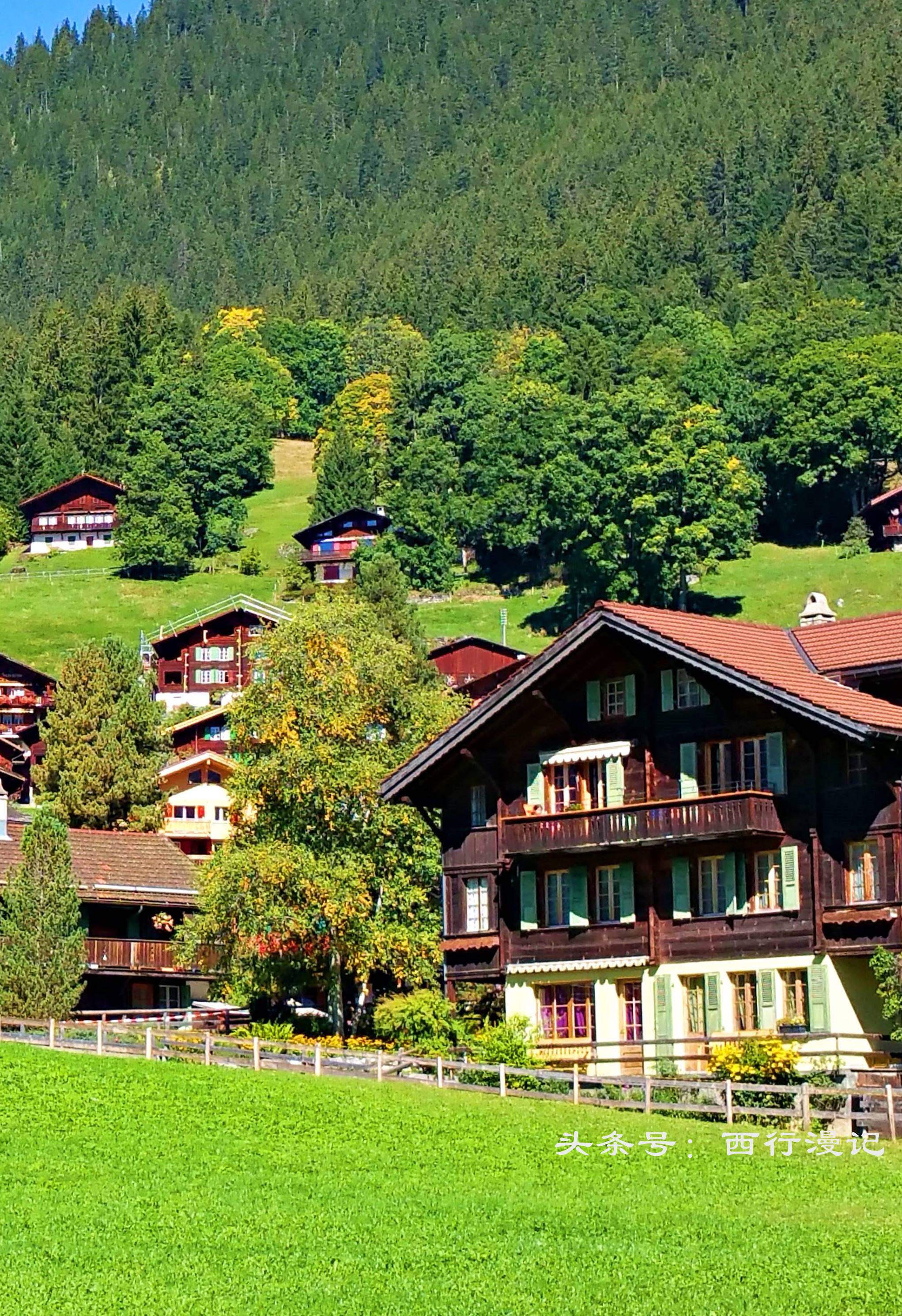 瑞士风景绝美的山,瑞士绝美的山村风光
