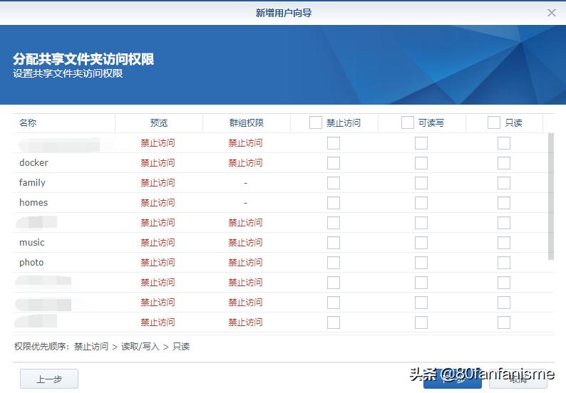 群晖nas连接电视访问权限,群晖nas账号和权限设置教程