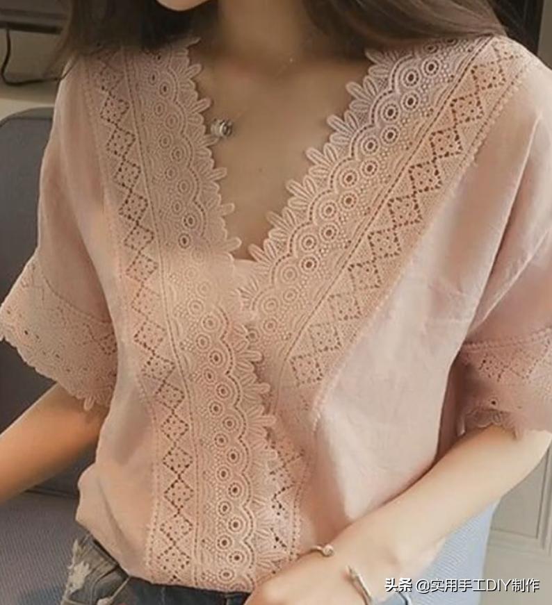 衬衫蕾丝上衣女设计感,新款设计感小众女装长袖蕾丝衬衫