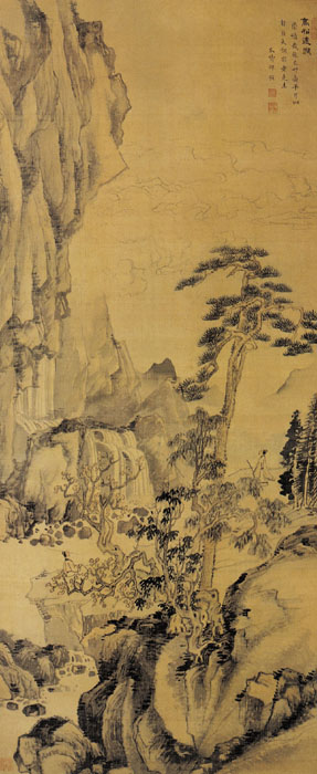 明代吕纪山水画作品高清大图赏析,明代周用山水画作品高清大图赏析