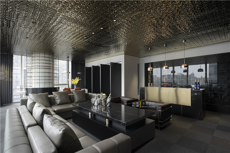 135平私人会所效果图,新中式极简轻奢高级私人会所