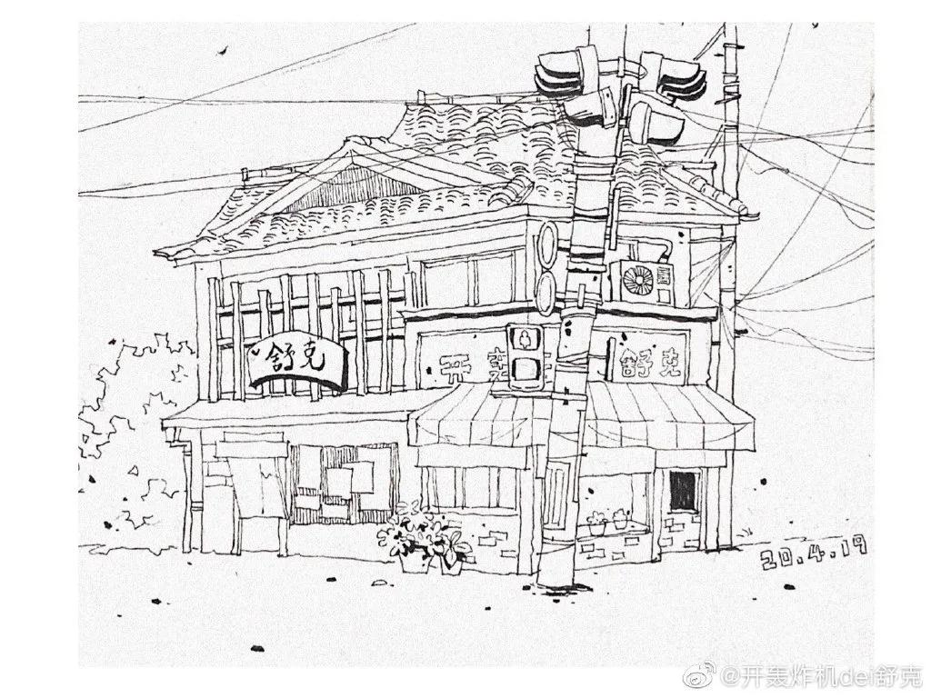 意境钢笔水彩画步骤,钢笔水彩画临摹简单入门