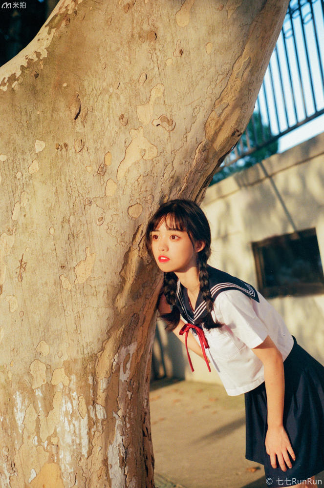 日系校园制服拍摄,日系美少女写真制服套装